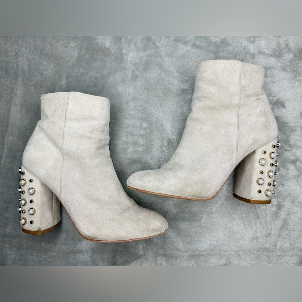 Steve Madden Taupe Ankle Boots In Suede